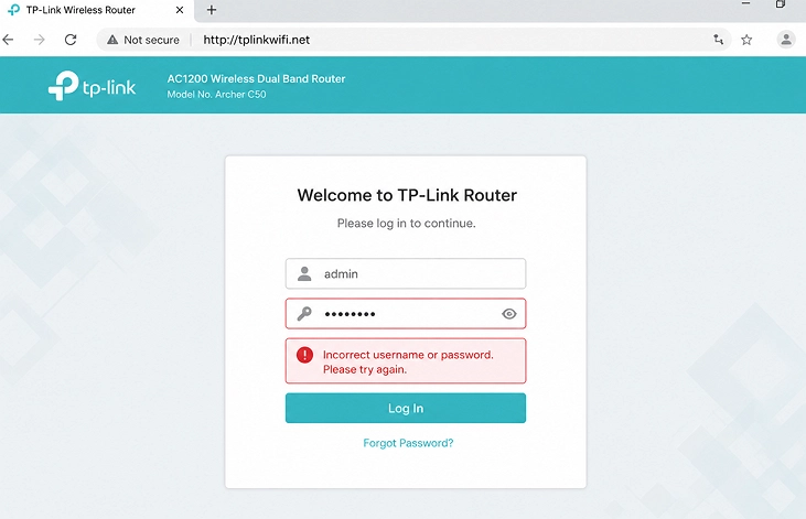 forgot router admin password