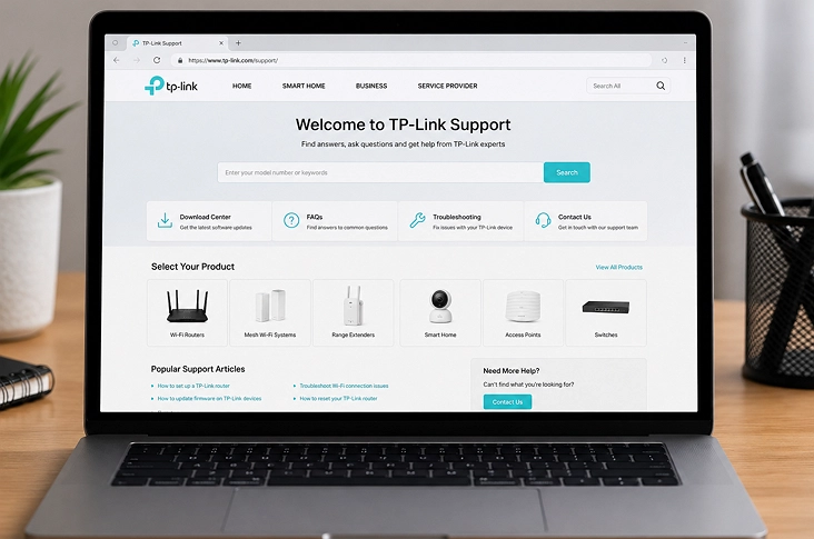 router manufacturer support website